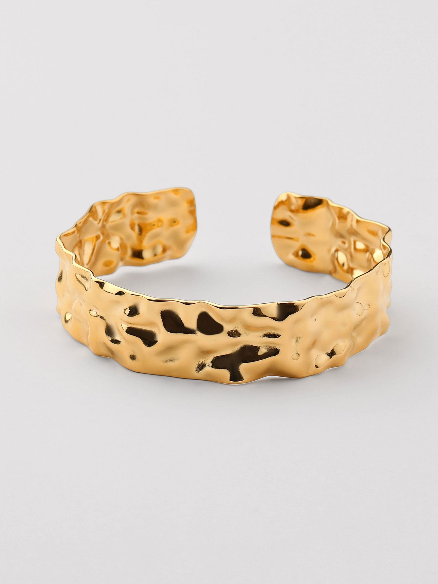 Bracelete largo aberto Dourado