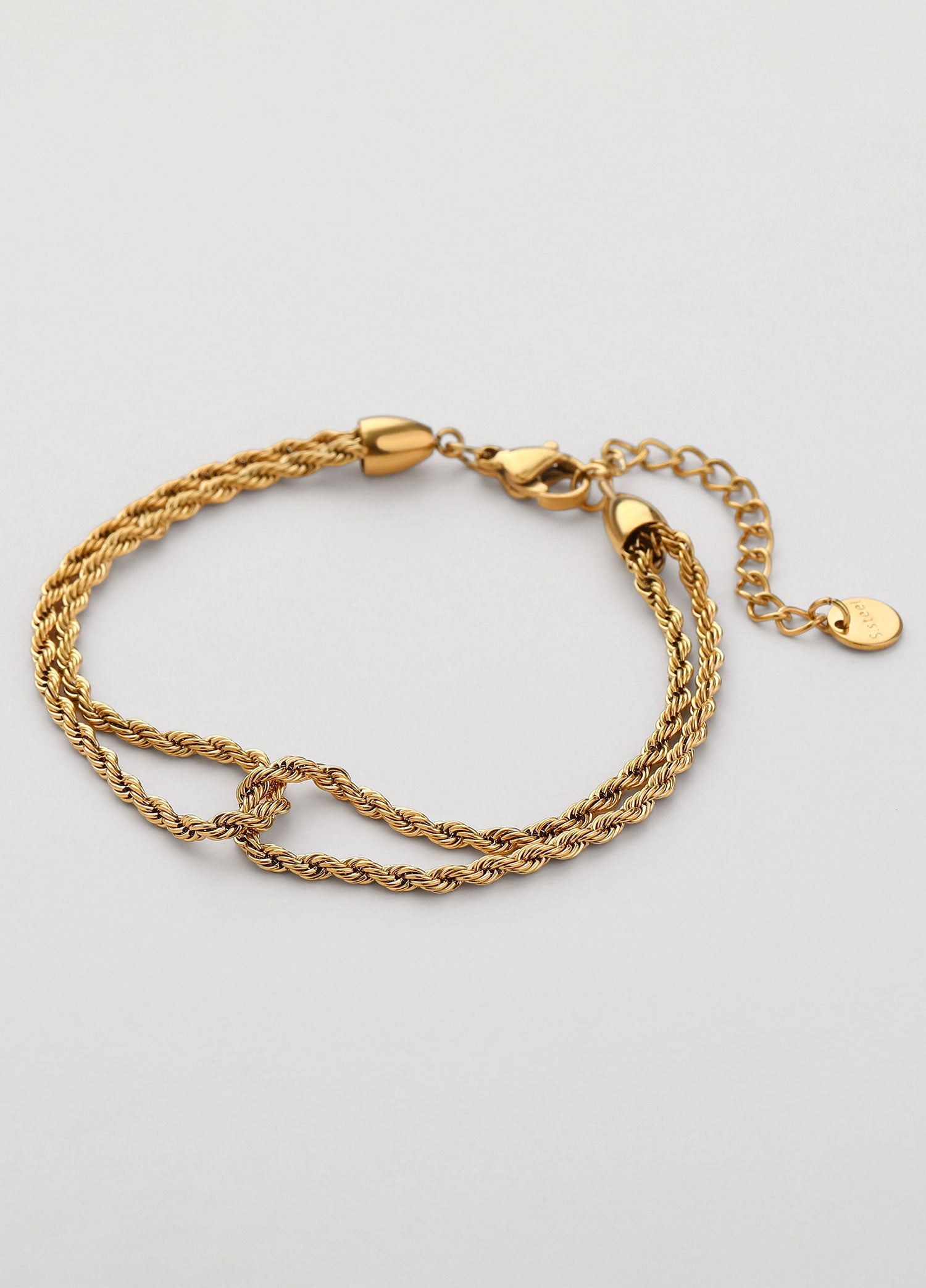 Pulseira duplo simples dorada