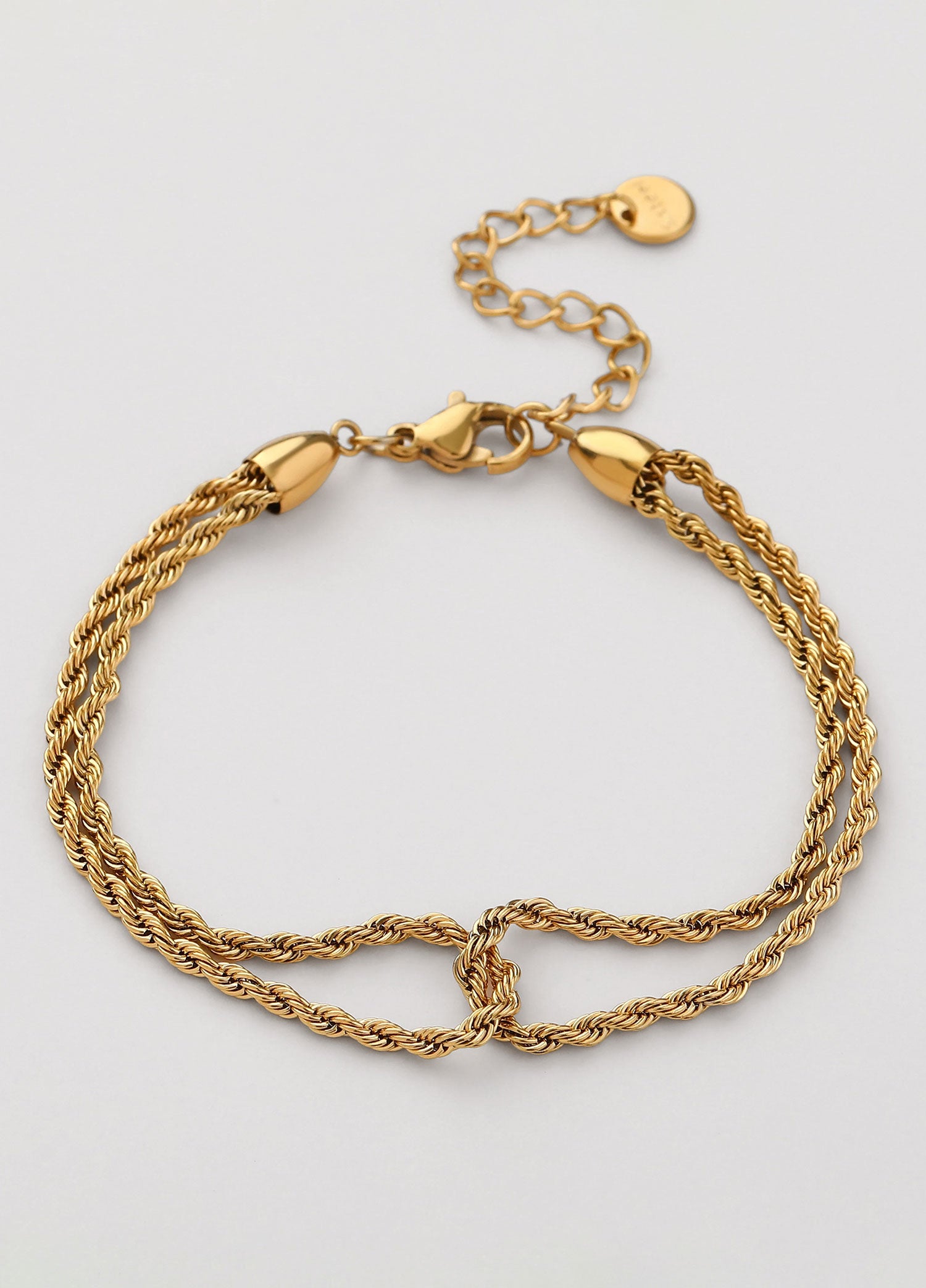 Pulseira duplo simples dorada