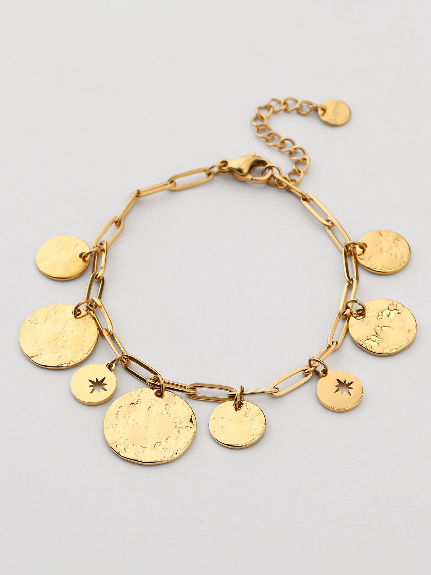 Pulseira corrente fina dorada