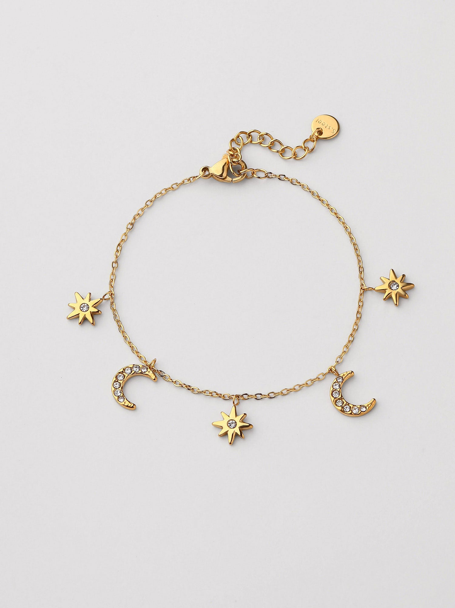 Pulseiras de corrente Avalen Zircónias Figuras Dourado