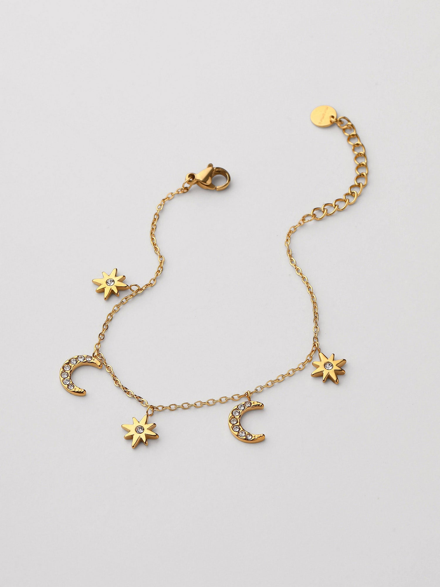 Pulseiras de corrente Avalen Zircónias Figuras Dourado