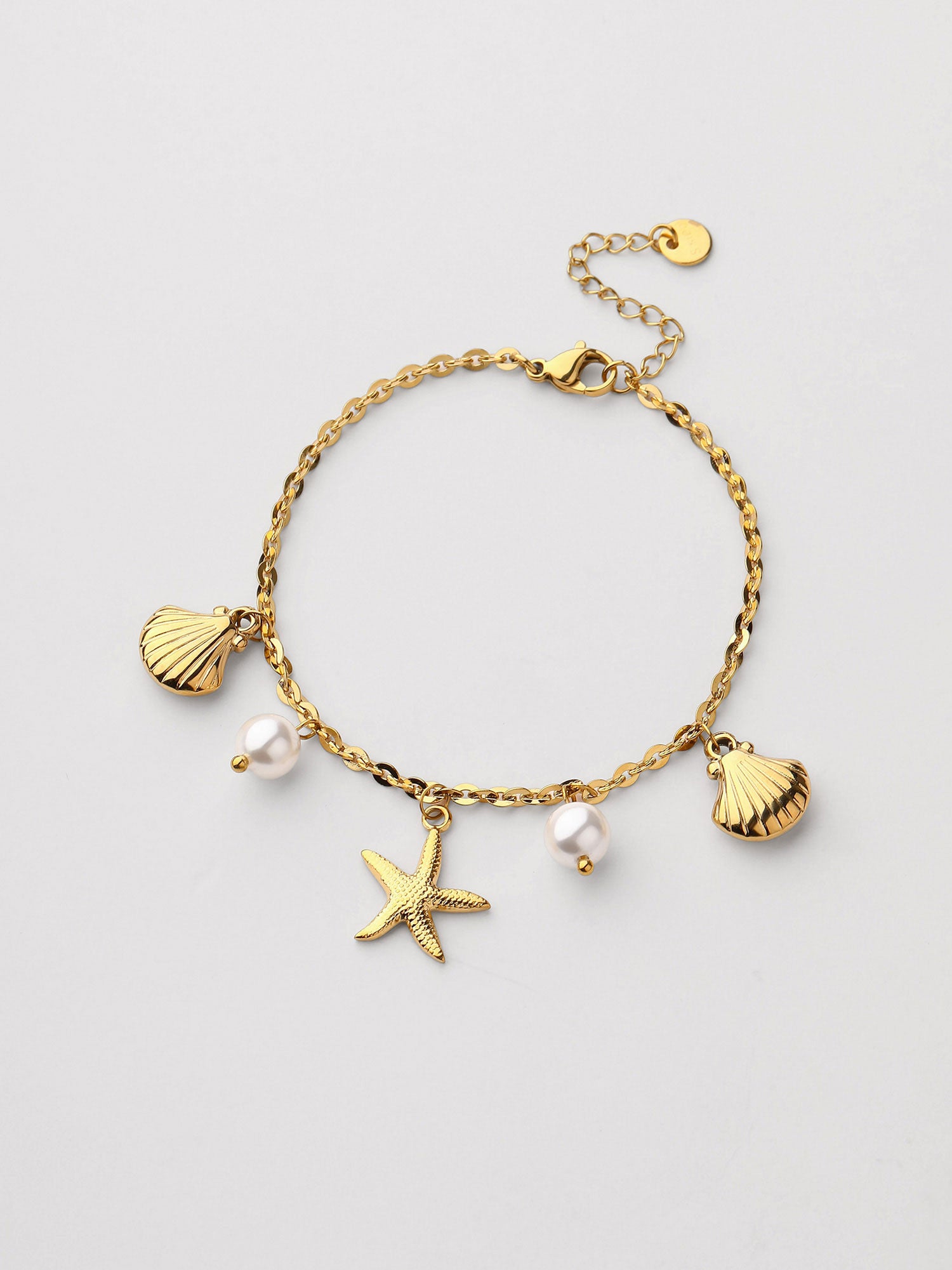 Pulseiras de corrente Ilara Pérola Dourado