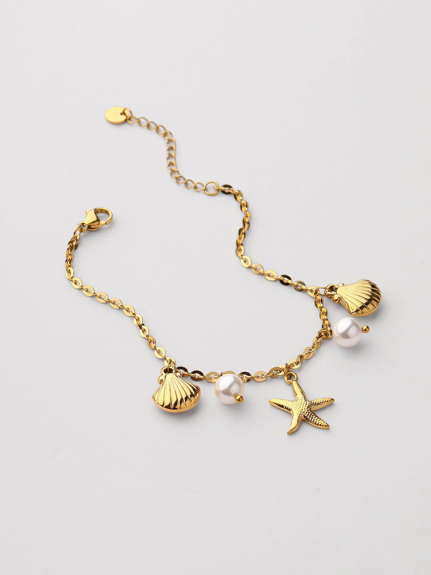 Pulseiras de corrente Ilara Pérola Dourado