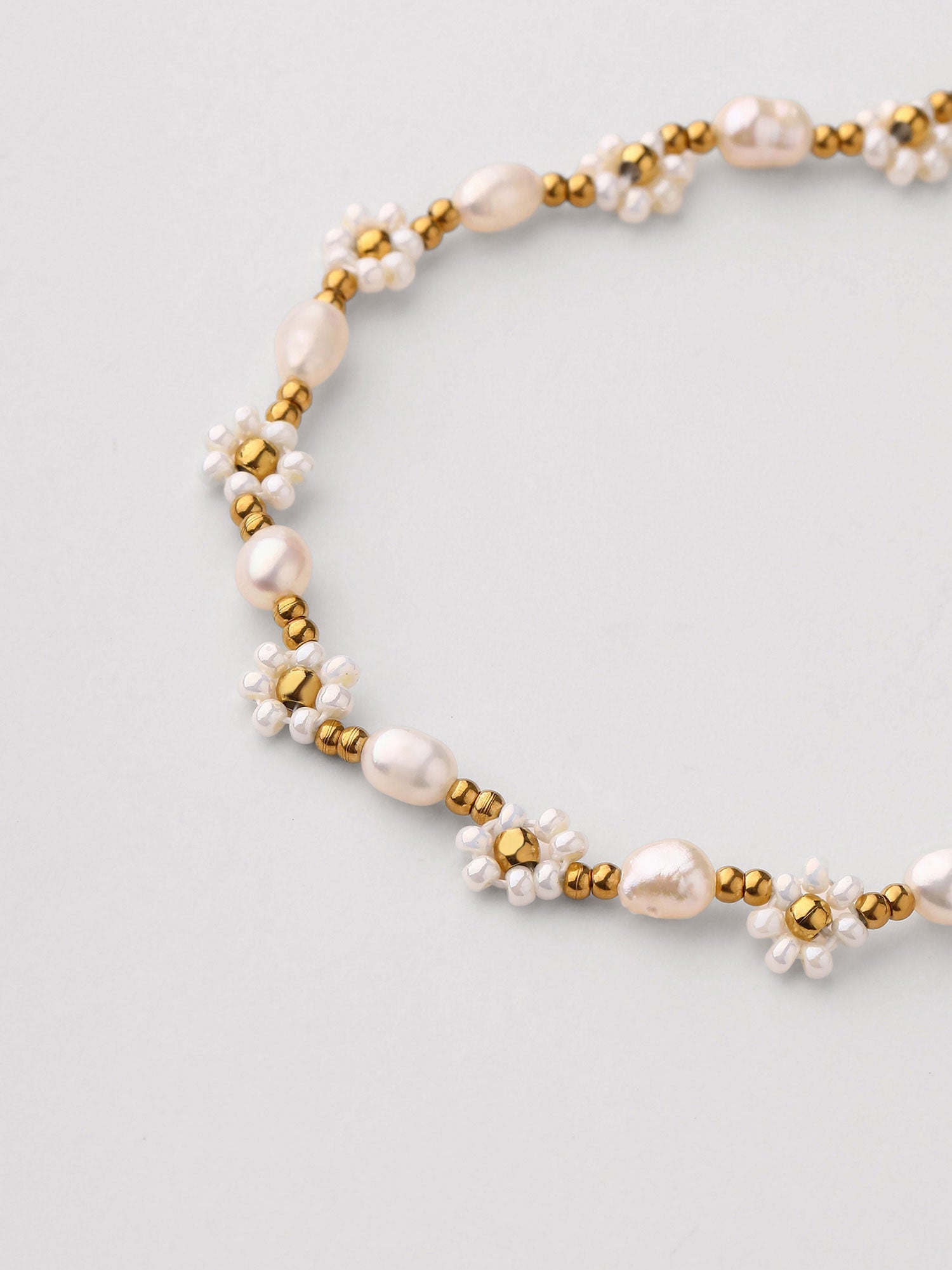 Pulseiras de corrente Pérola Zyra Dourado