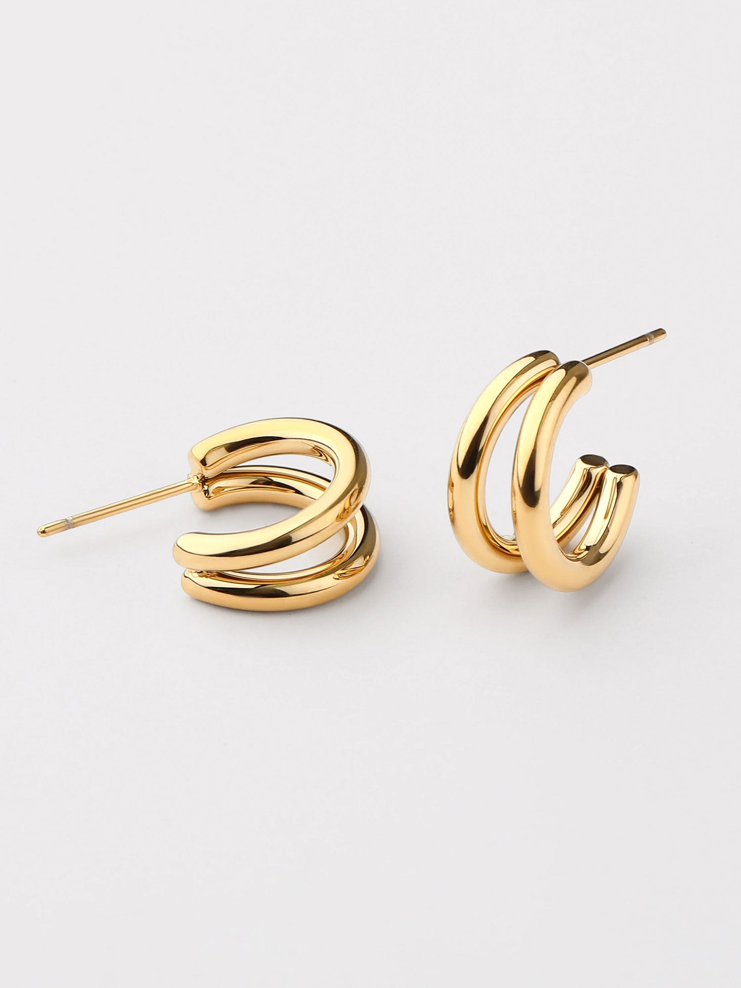 Brincos duplo aro Brisa dourados