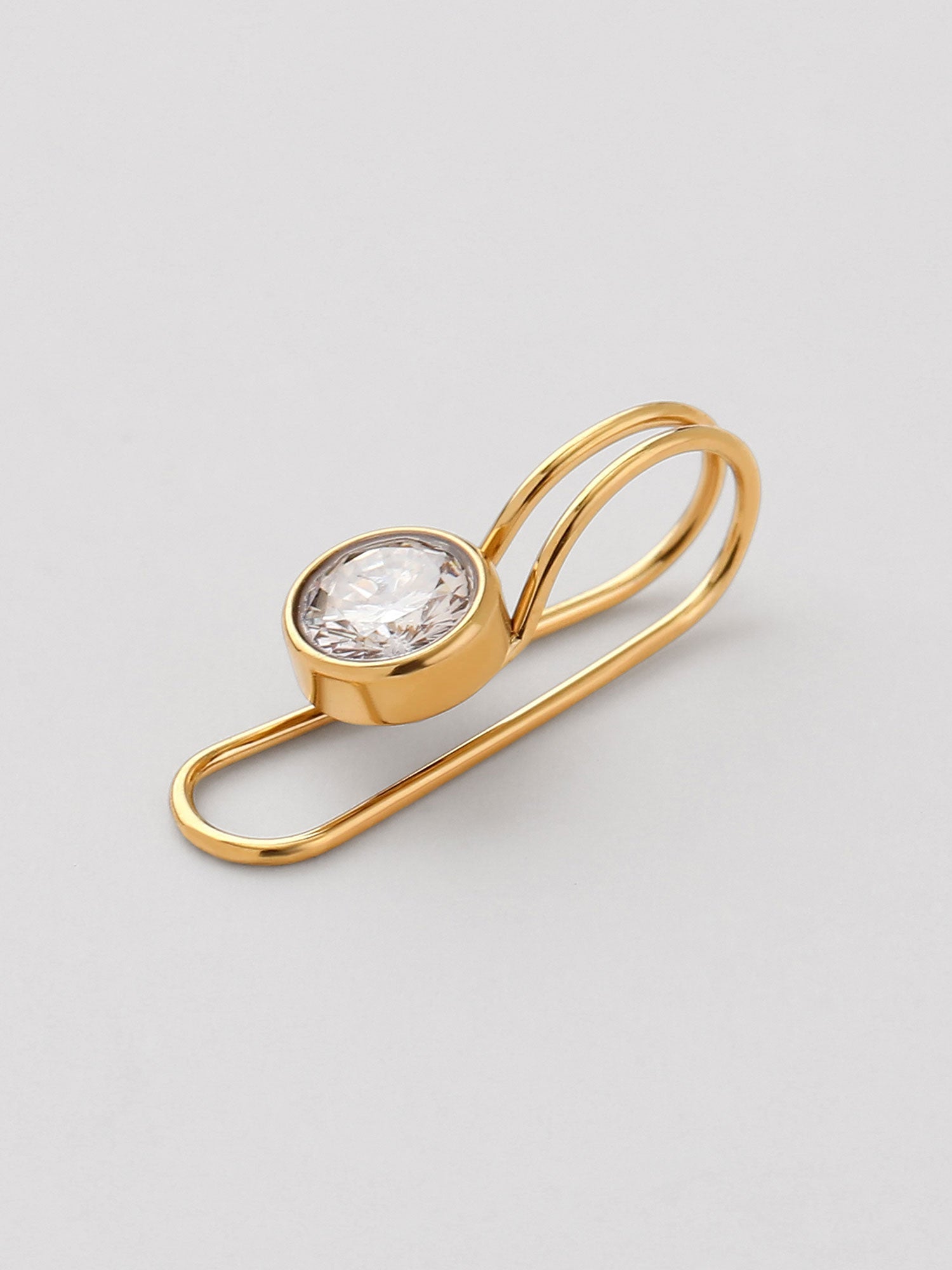 Ear cuff brilhante Viora dourado