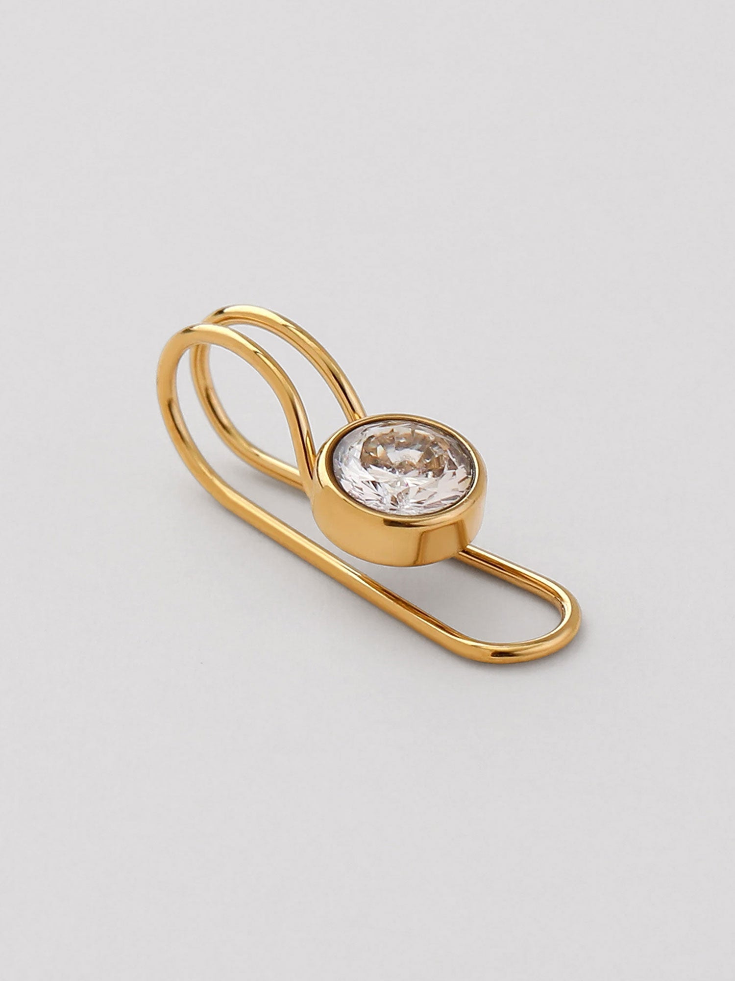 Ear cuff brilhante Viora dourado