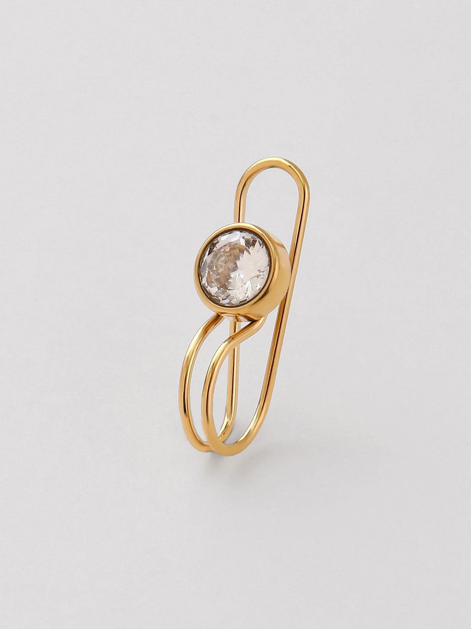 Ear cuff brilhante Viora dourado