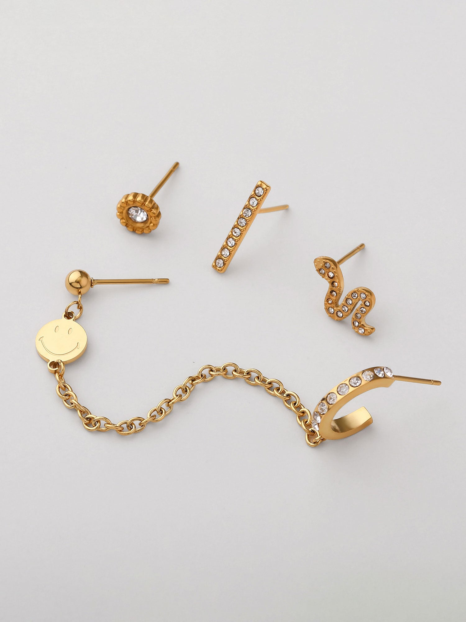 Mix de ear cuffs Leora dourados