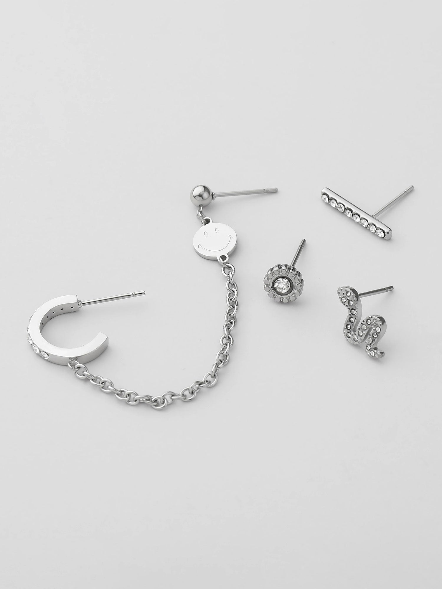 Mix de ear cuffs Leora prateados
