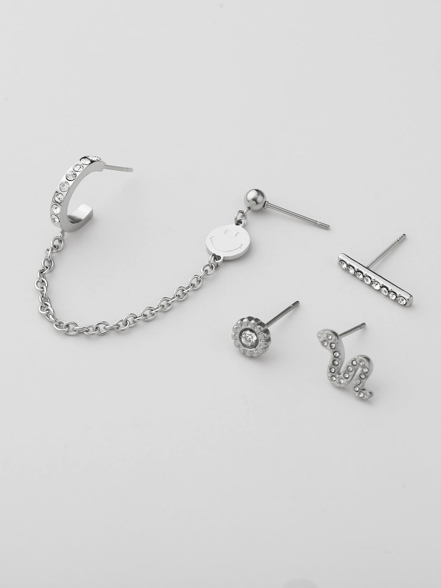 Mix de ear cuffs Leora prateados