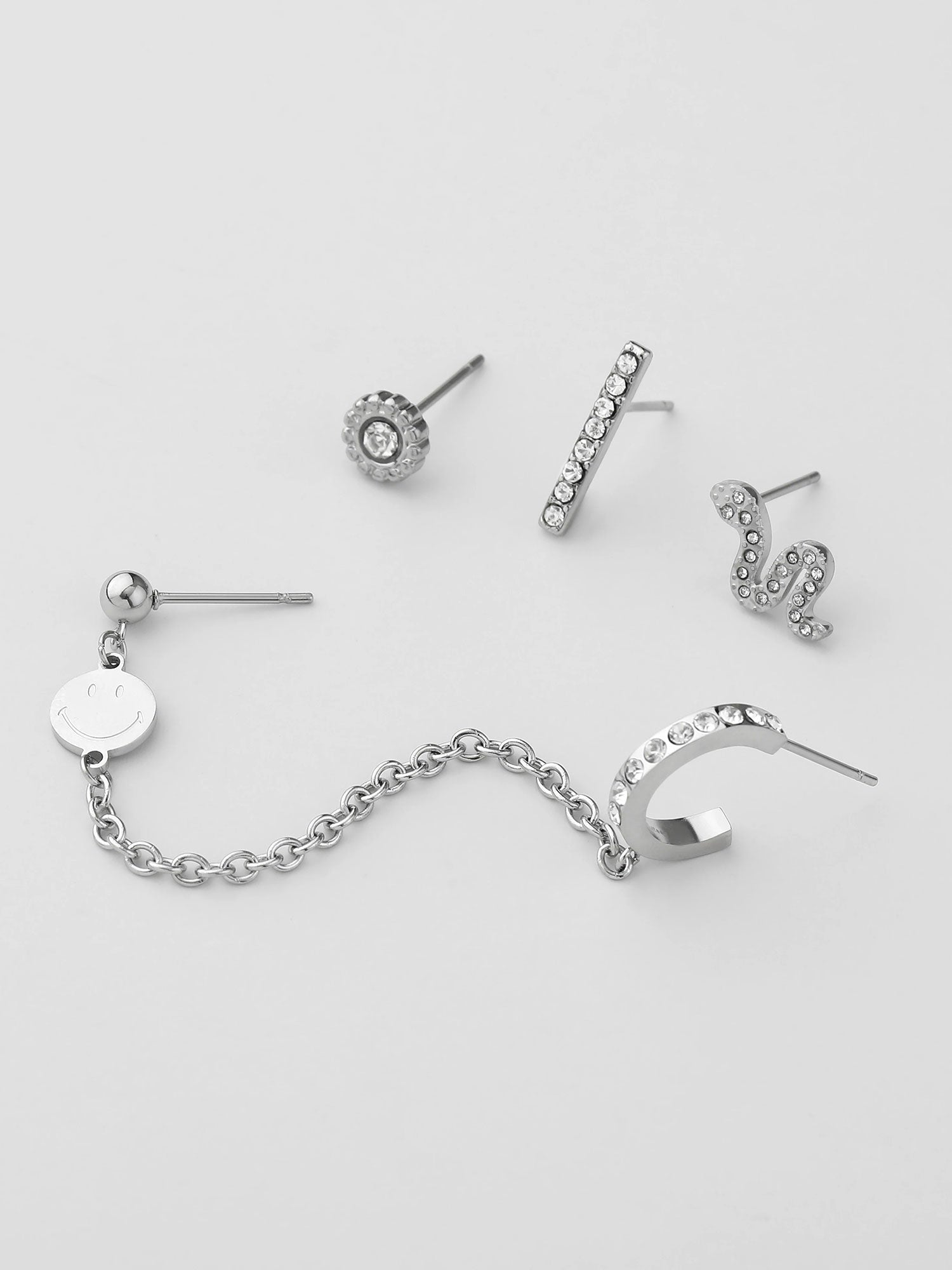 Mix de ear cuffs Leora prateados