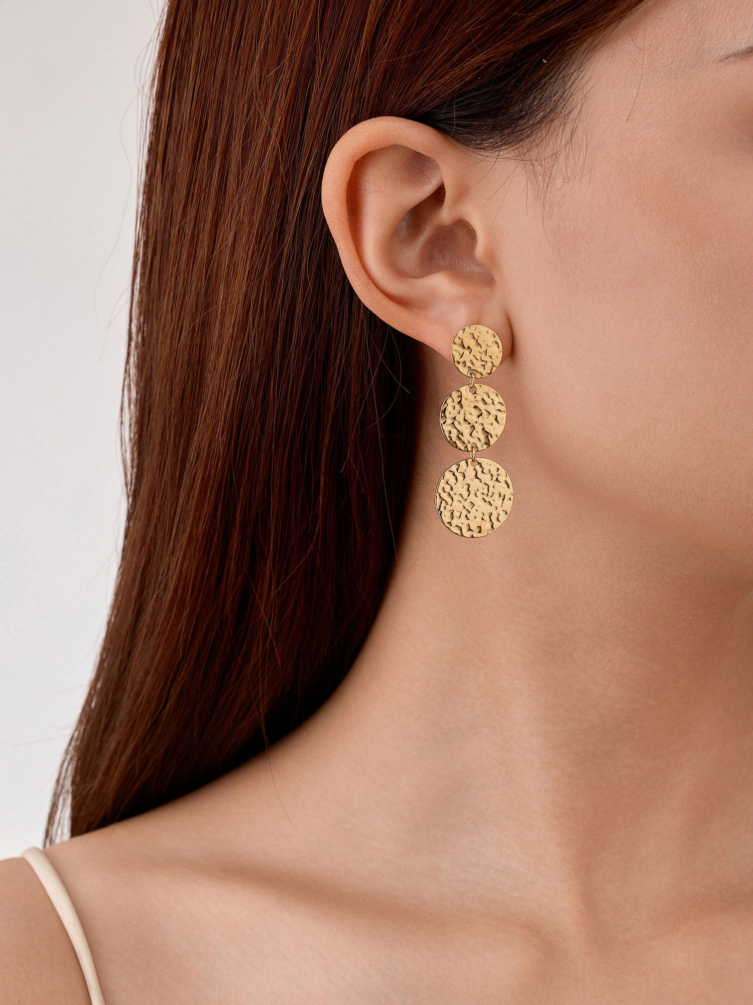 Brincos Pendentes Zaela Dourado Minimal