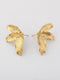 Brincos folhas Diora dourados