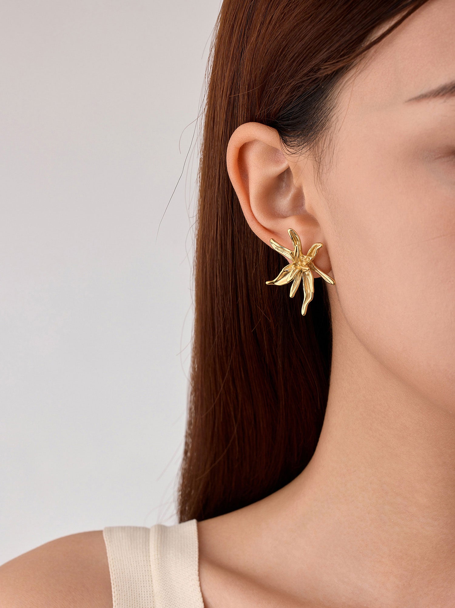Brincos Planta Zadie Dourado Pendente