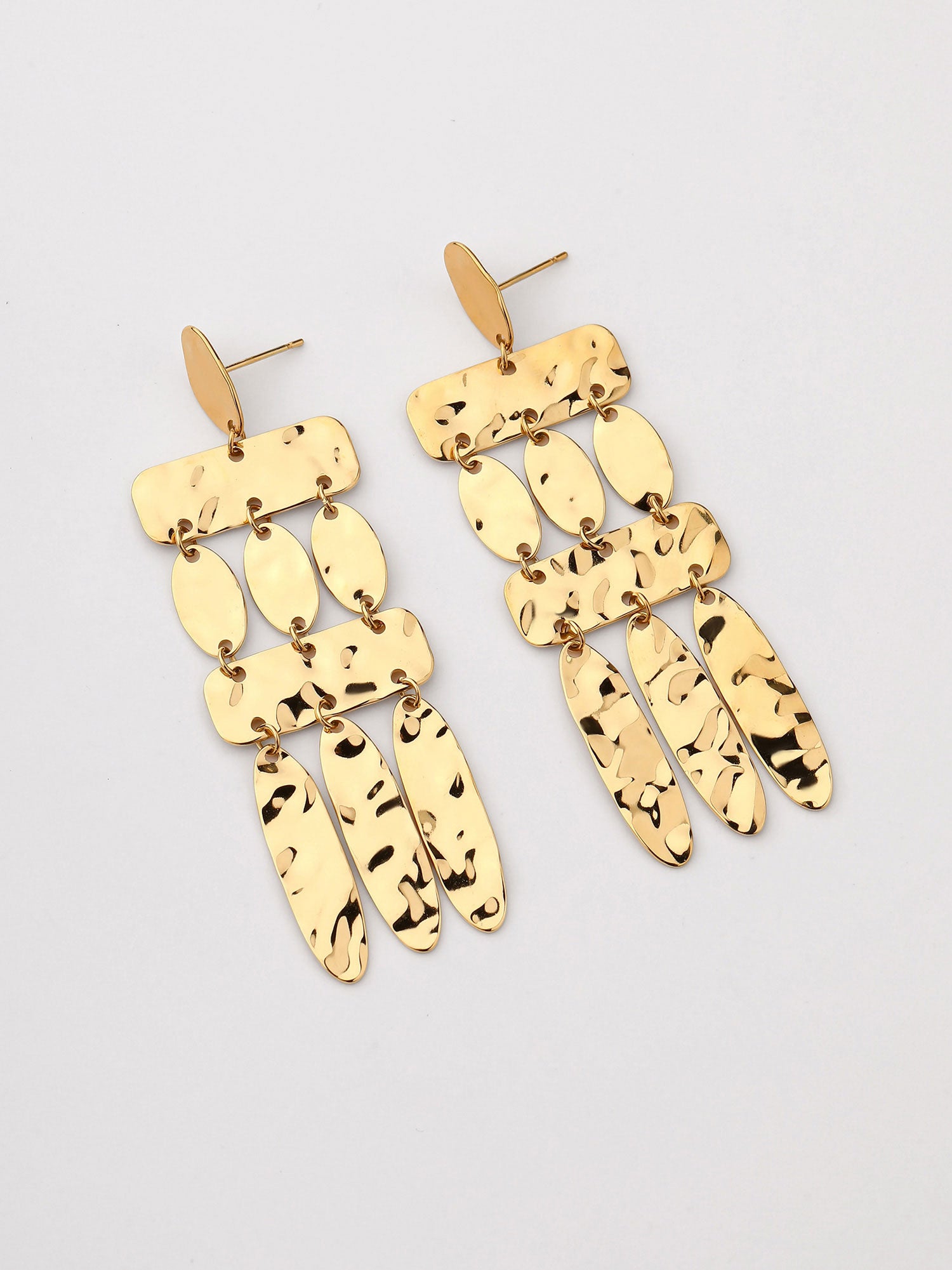 Brincos Pendentes Vera Dourado Sofisticado