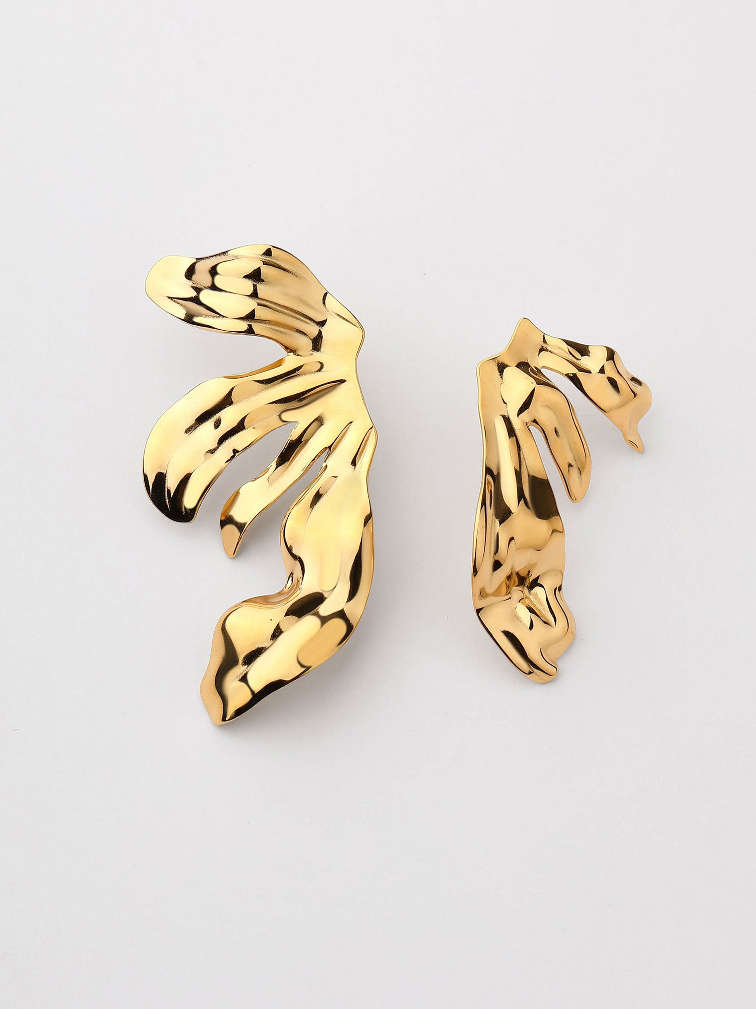 Brincos Formas Zaria Dourado Artístico