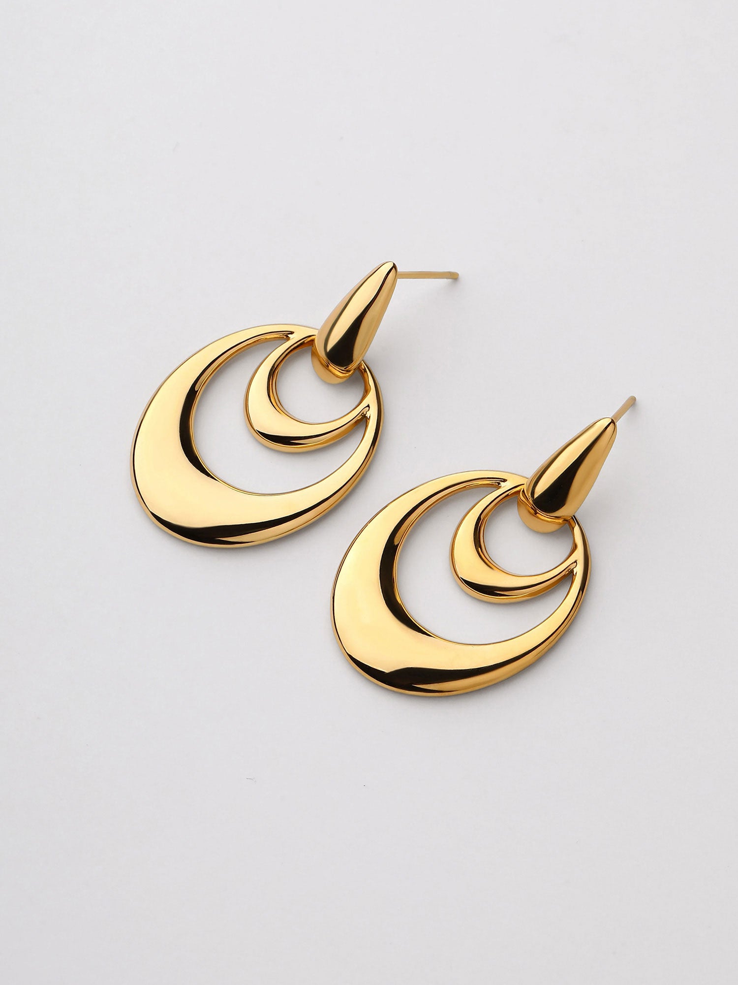 Brincos Argola Pendente Yelva Dourado