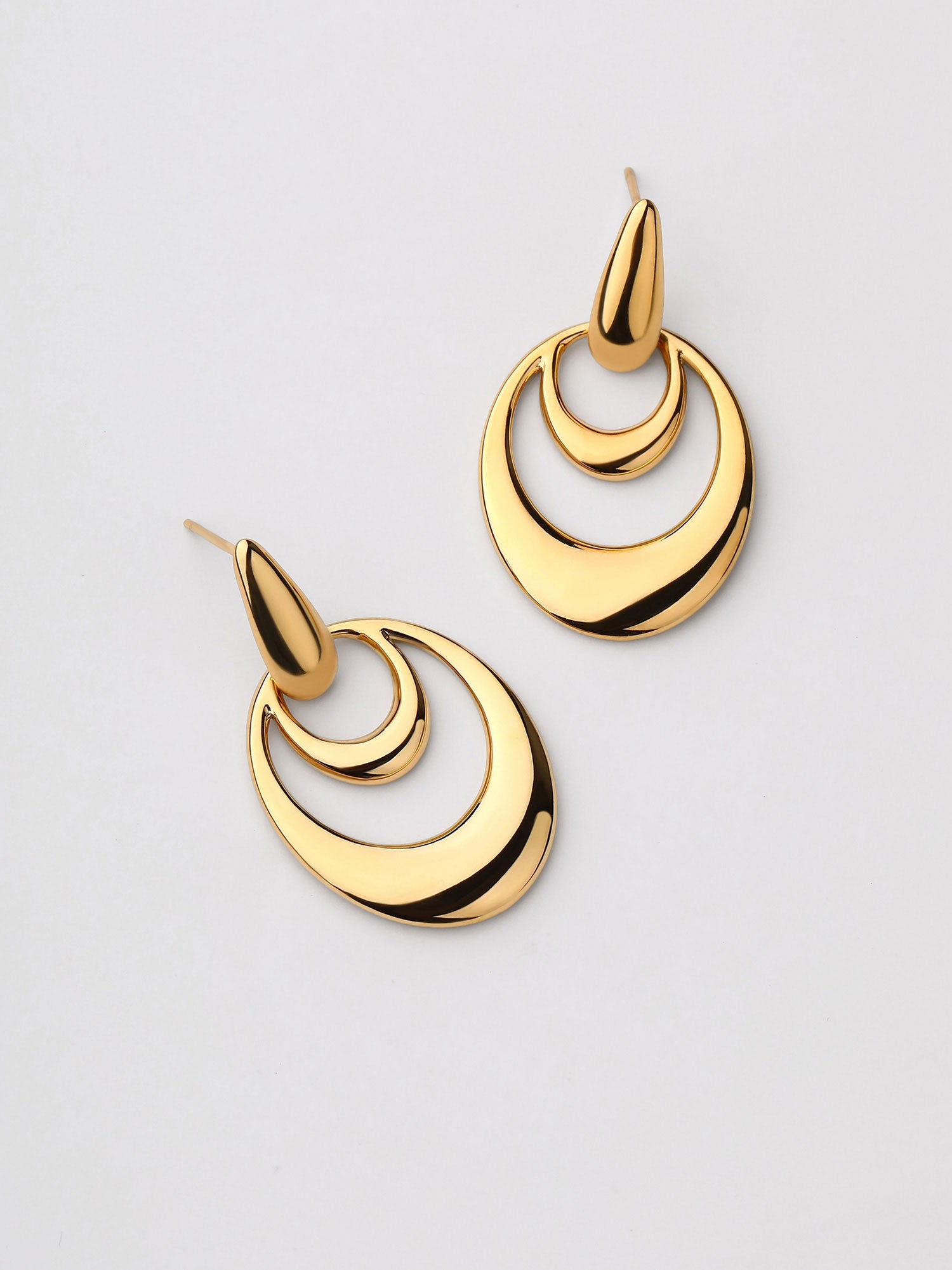 Brincos Argola Pendente Yelva Dourado