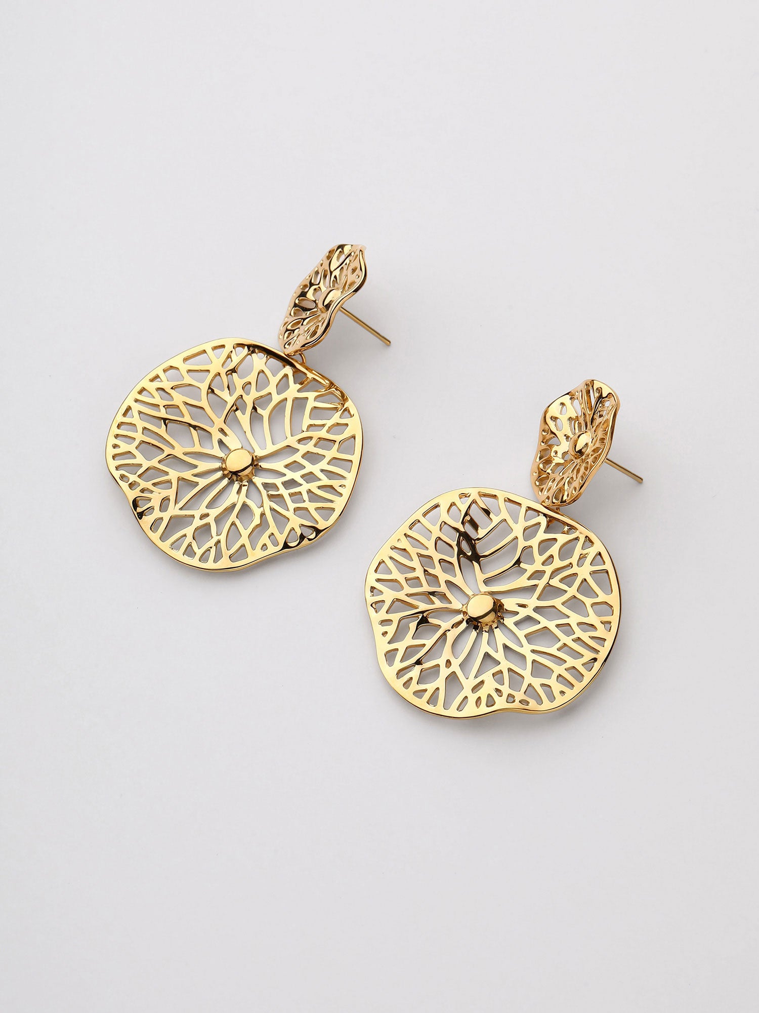 Brincos Pendente Velia Dourado Minimal