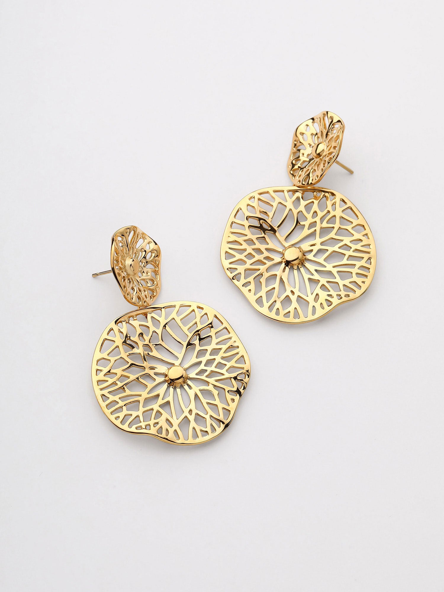 Brincos Pendente Velia Dourado Minimal