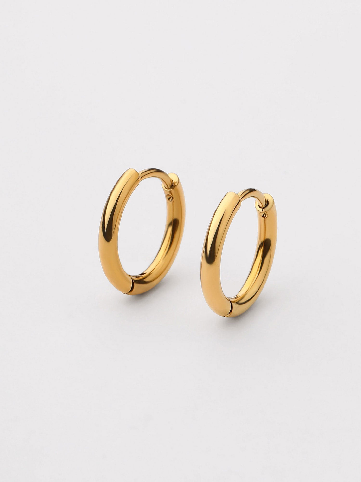 Brincos argola Alma grossos dourados 10mm