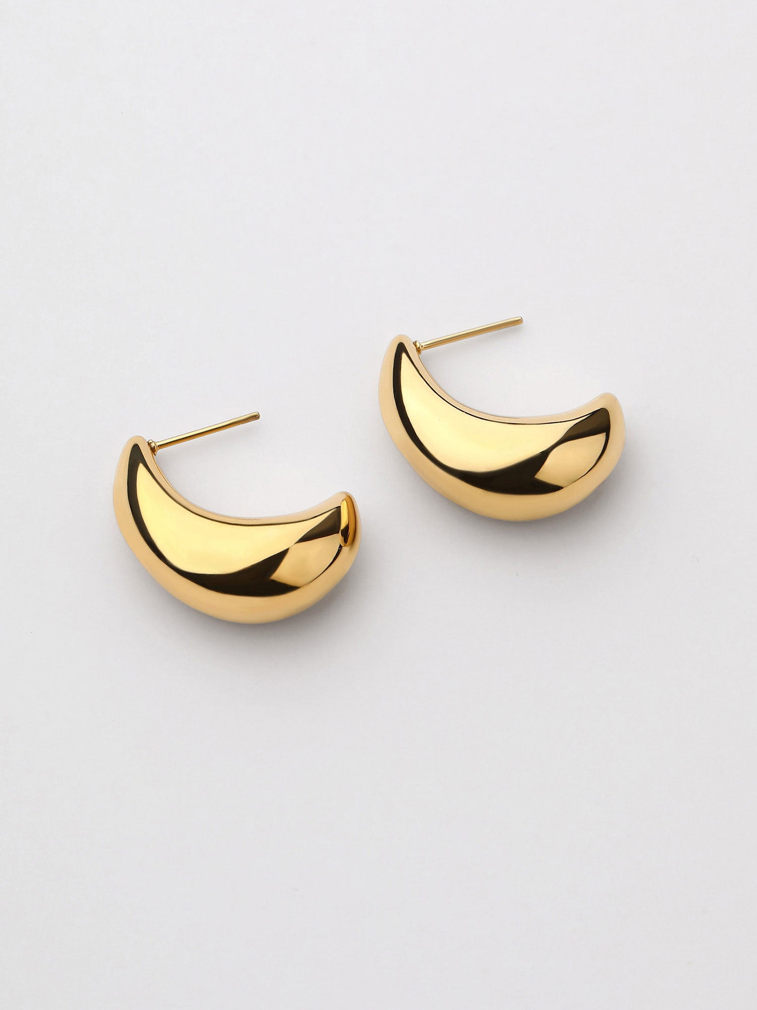 Brincos Rhea Argola Aberta Dourado Minimal