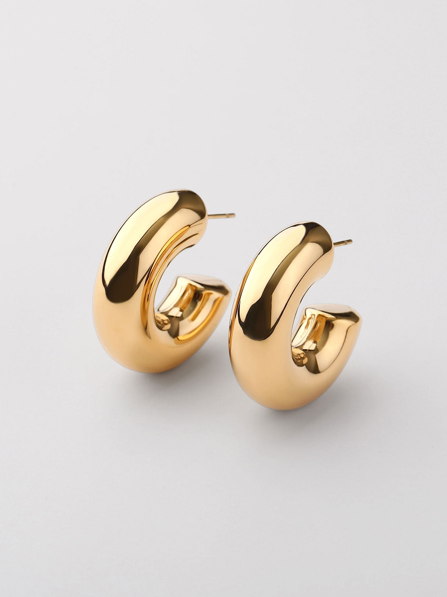 Brincos aro Amelie extra grosso dourados