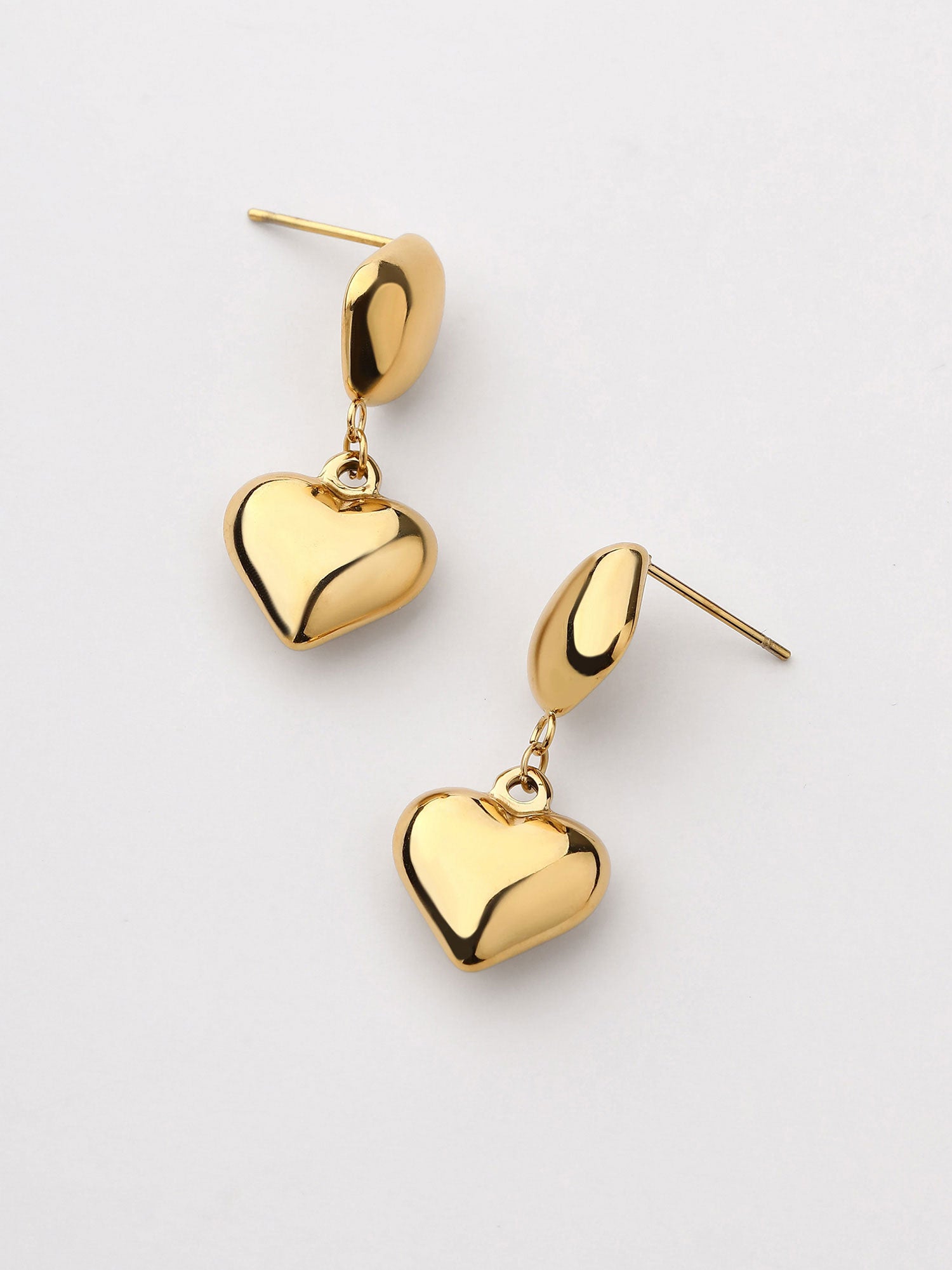 Brincos Pendentes Coração Taela Dourado