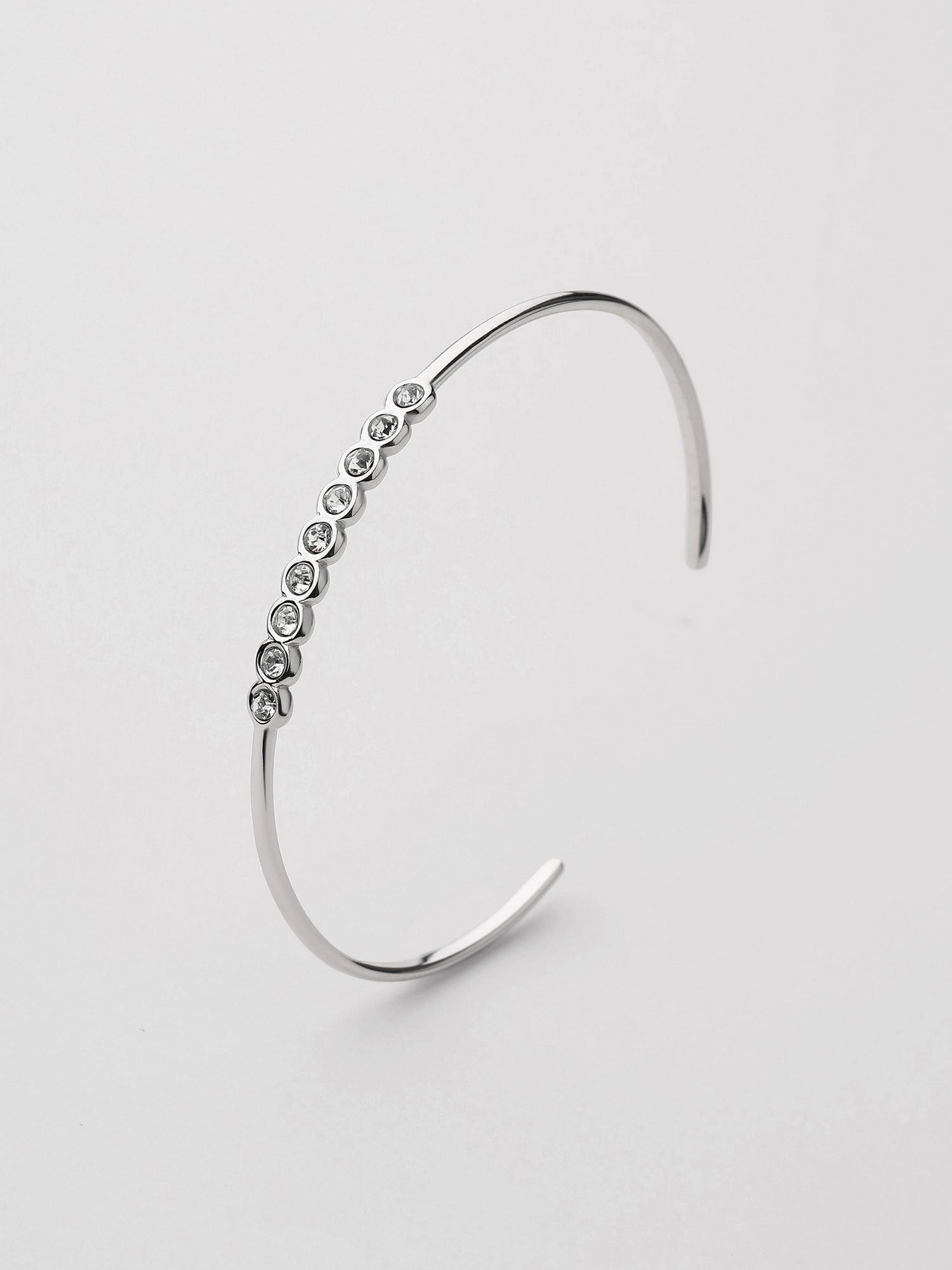 Bracelete com zircónia Luma prateado
