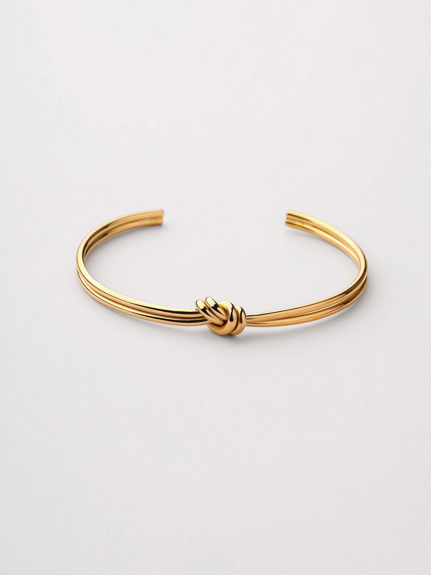 Braceletes Althea Pulseira Aberta Laço Dourado