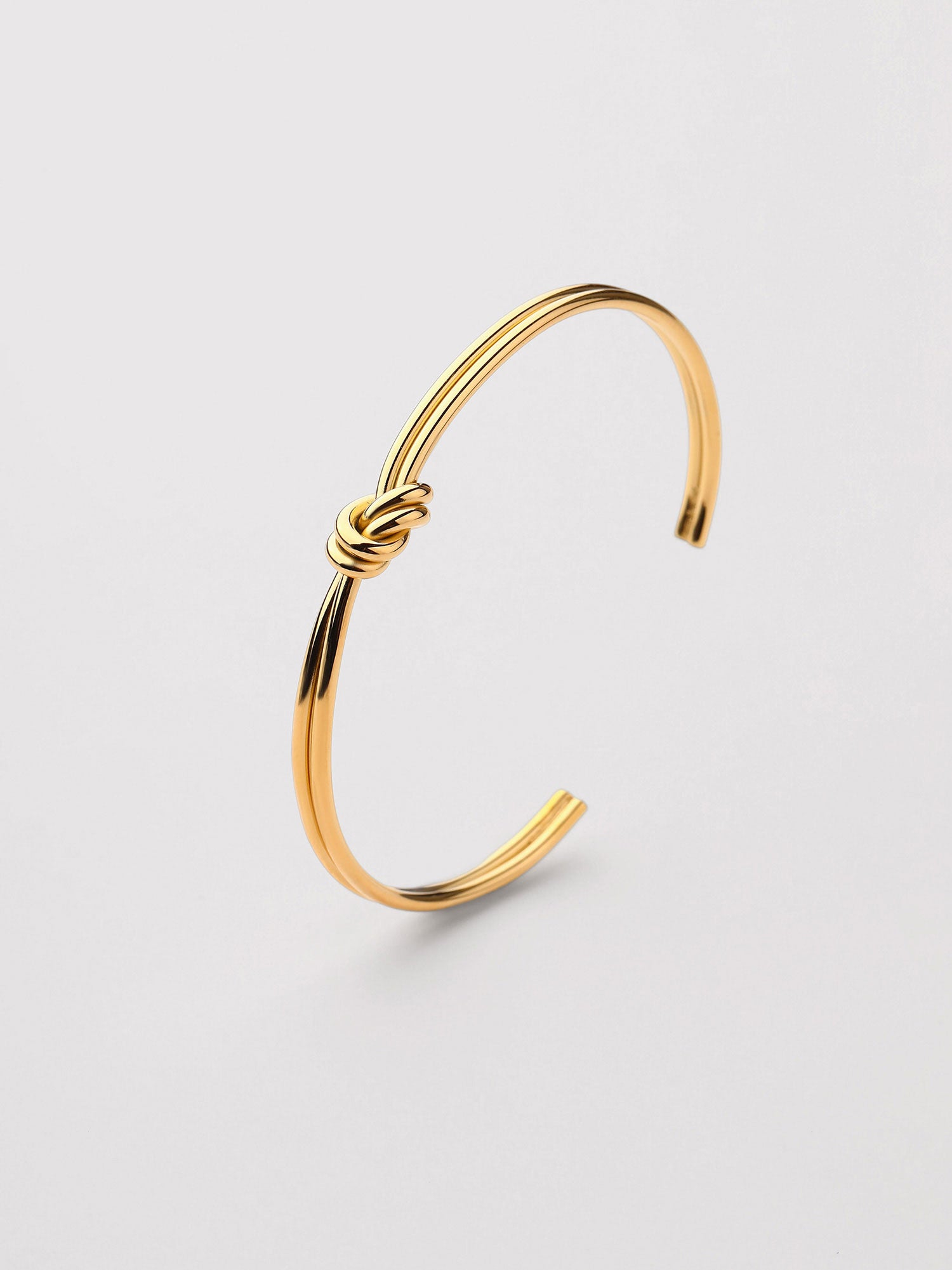 Braceletes Althea Pulseira Aberta Laço Dourado