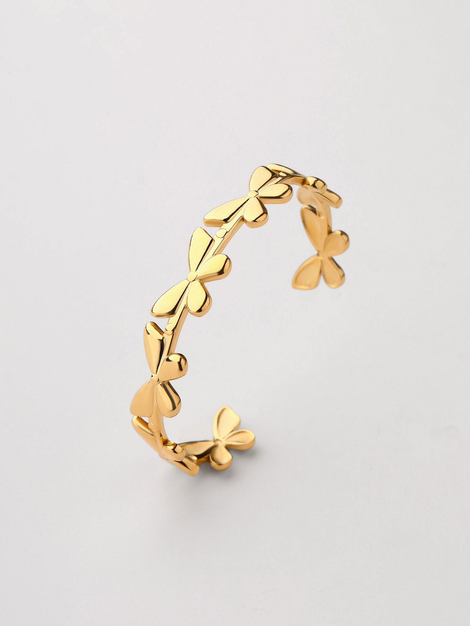 Braceletes Aeryn Borboleta Aberta Dourado