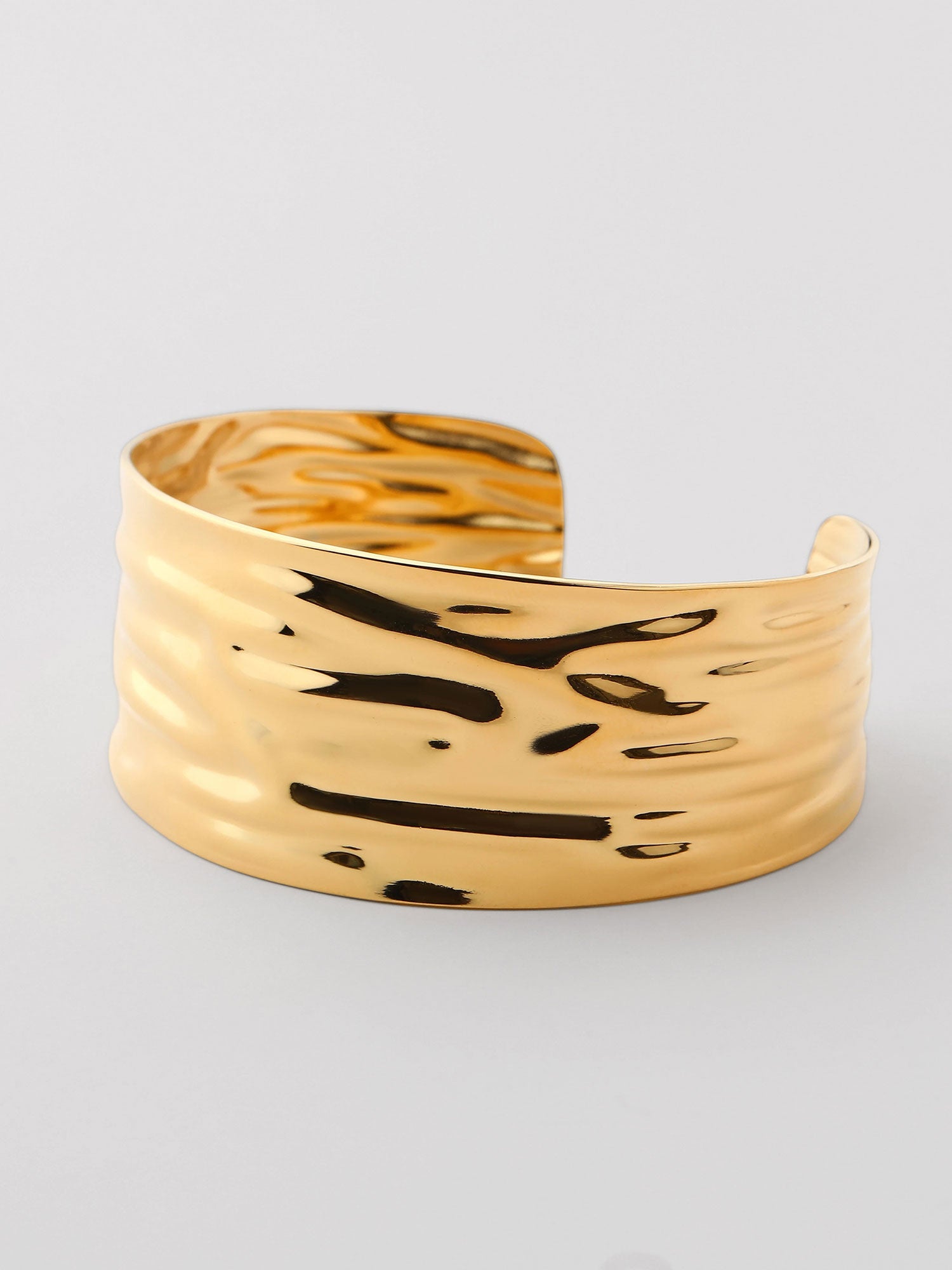 Bracelete grueso acero inoxidable Dourado