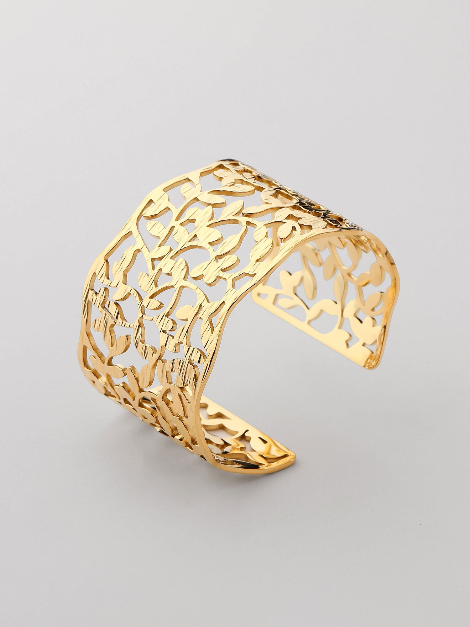 Bracelete largo liso Dourado