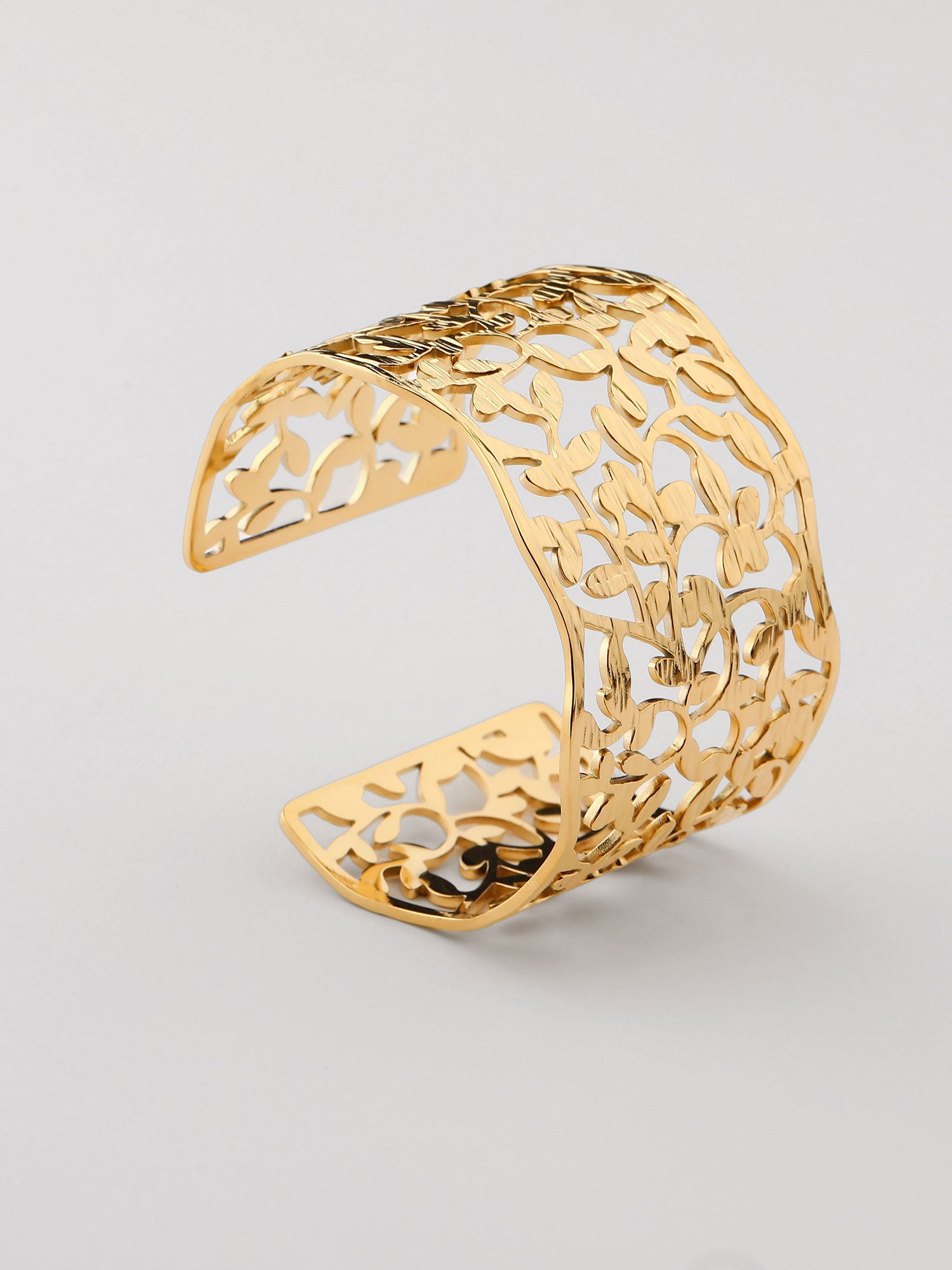 Bracelete largo liso Dourado