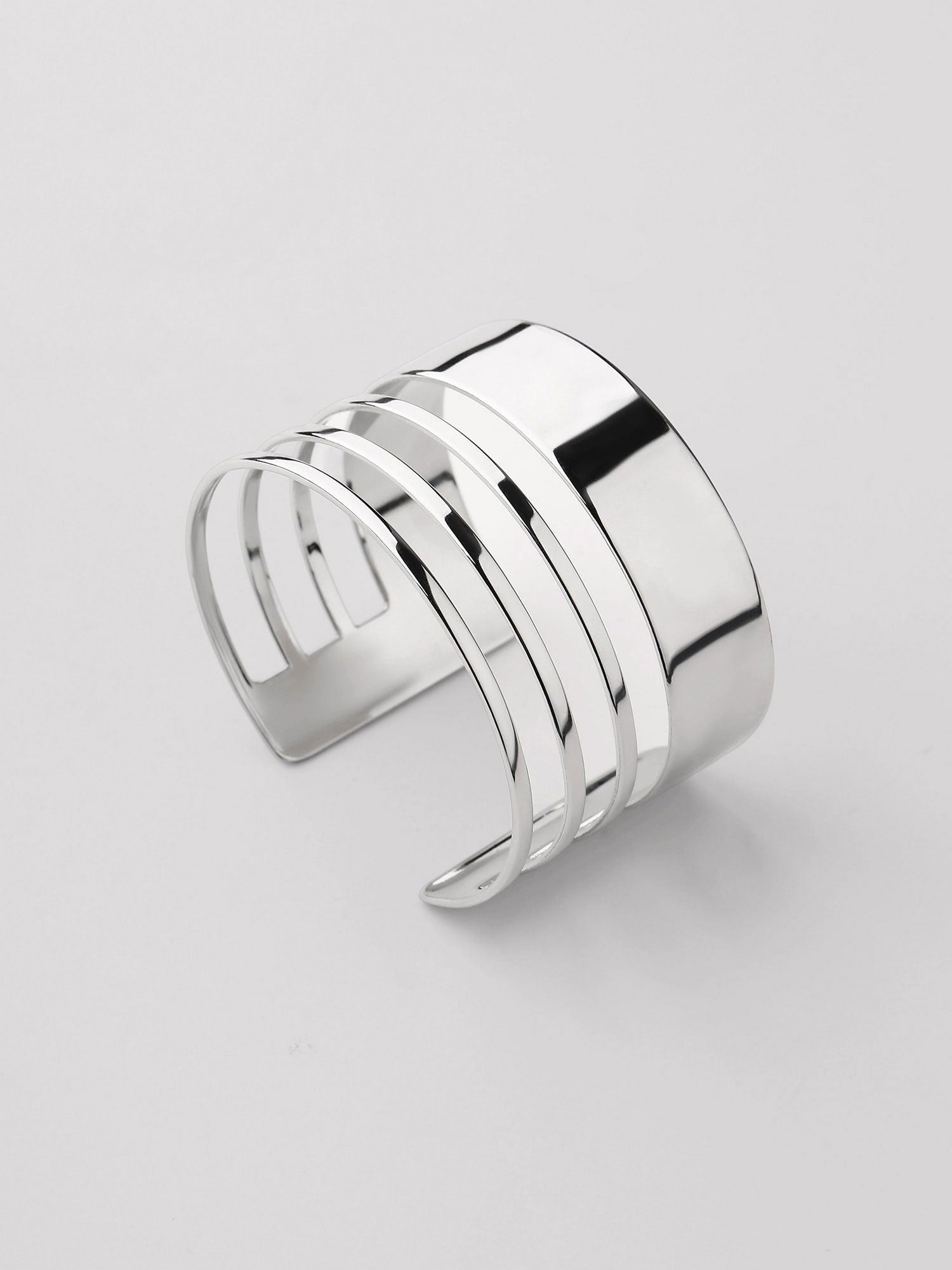 Bracelete aberto Riva prateado