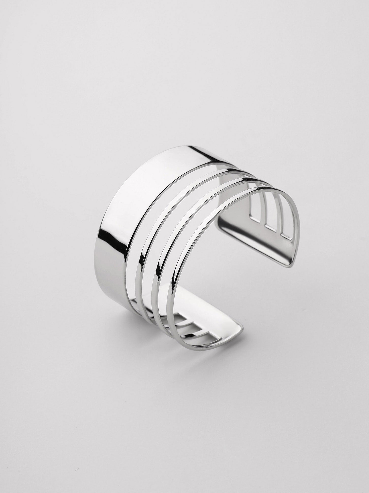 Bracelete aberto Riva prateado