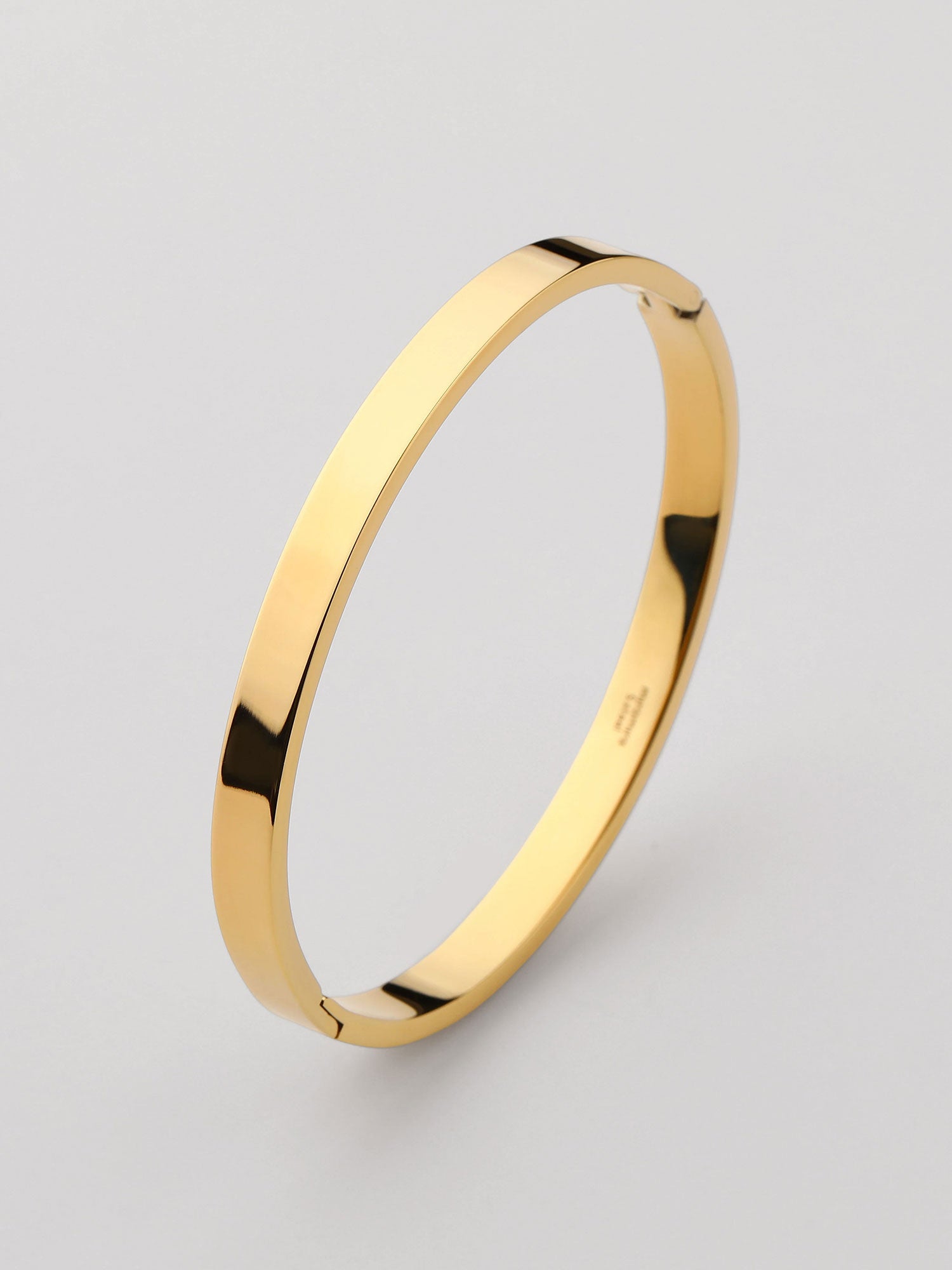 Bracelete liso acero inoxidable Dourado