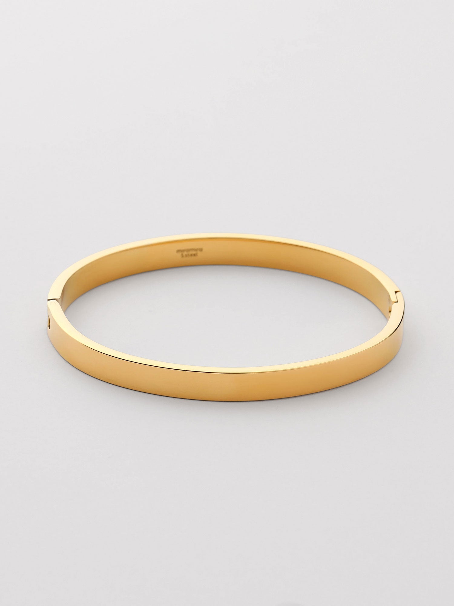 Bracelete liso acero inoxidable Dourado