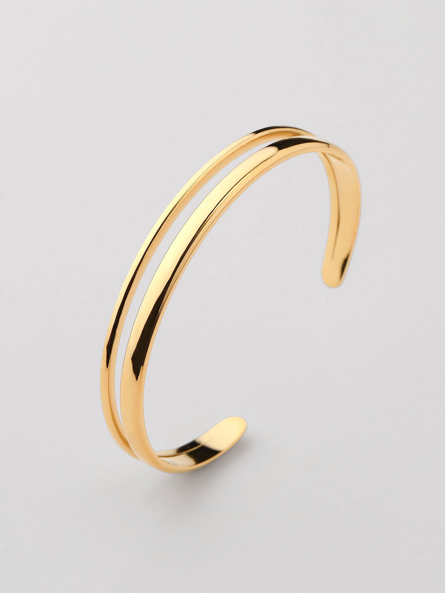 Bracelete duplo camada aberto Dourado