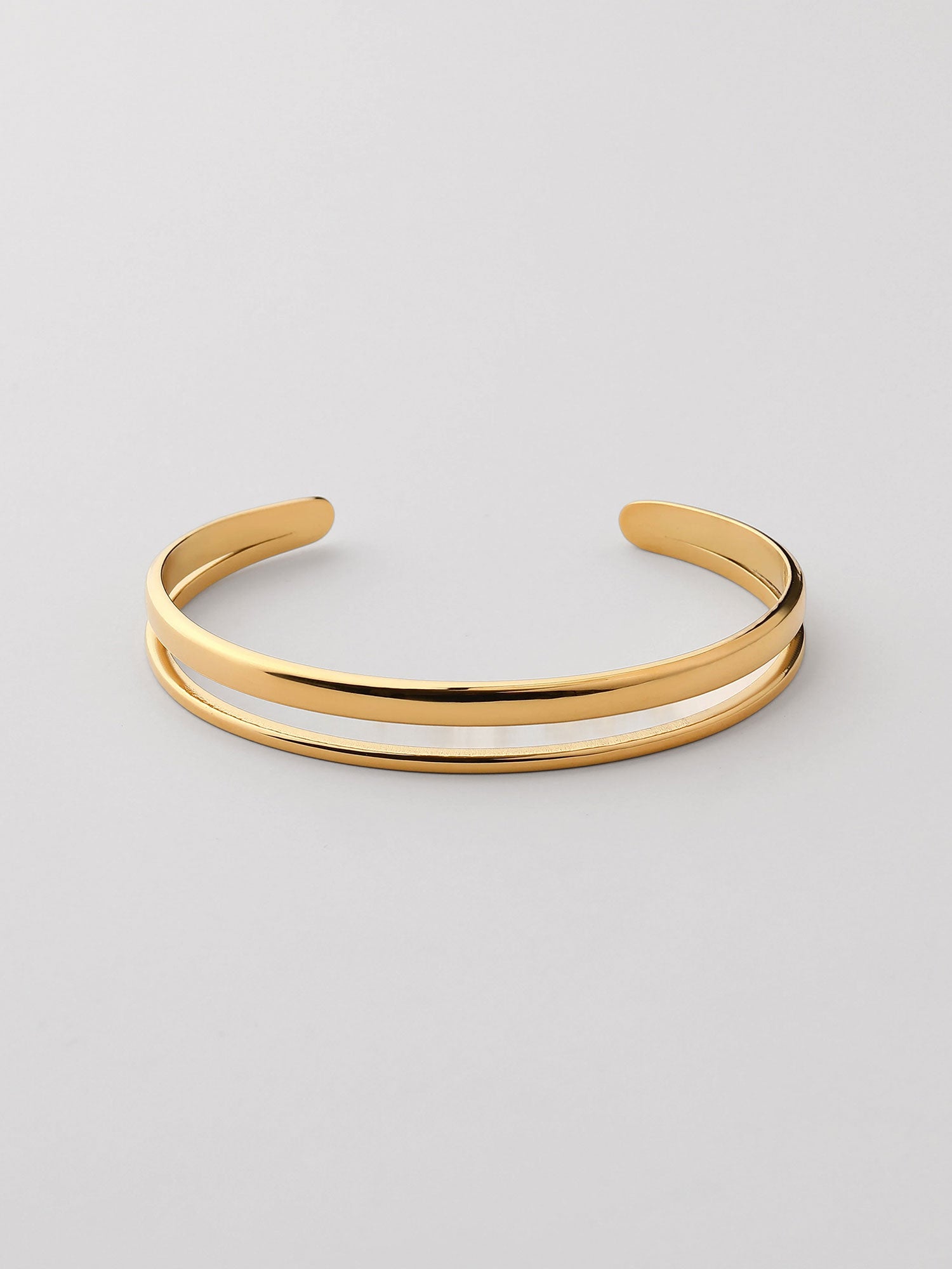 Bracelete duplo camada aberto Dourado