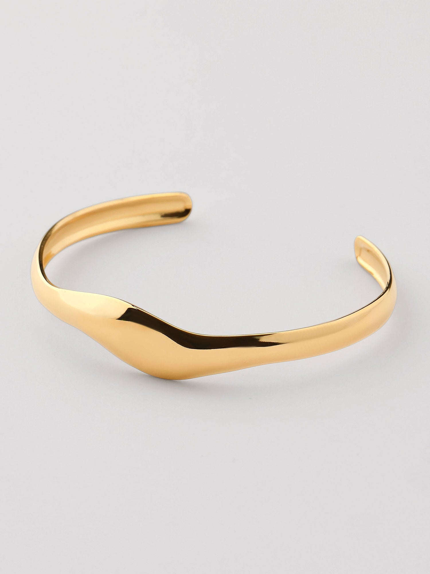 Bracelete irregular aberto Dourado