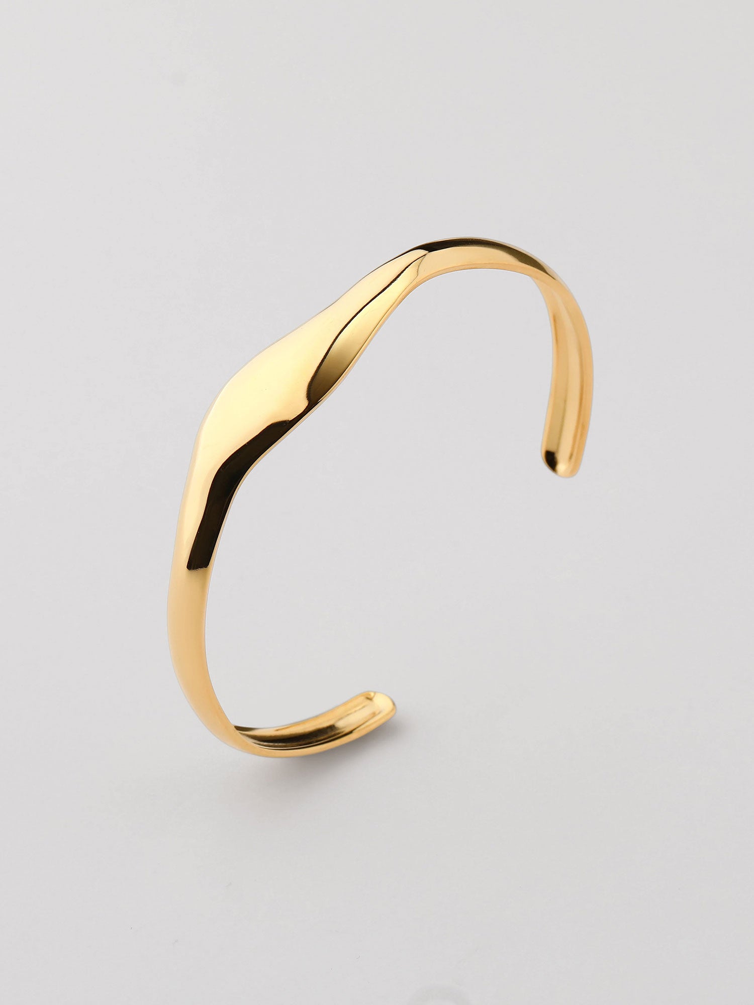 Bracelete irregular aberto Dourado