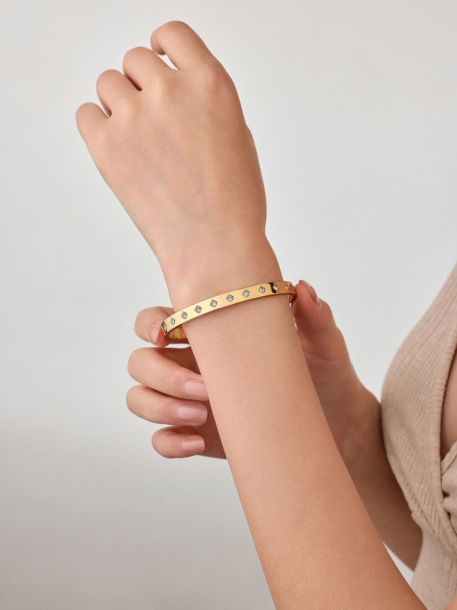 Braceletes Novae Zircónias Dourado