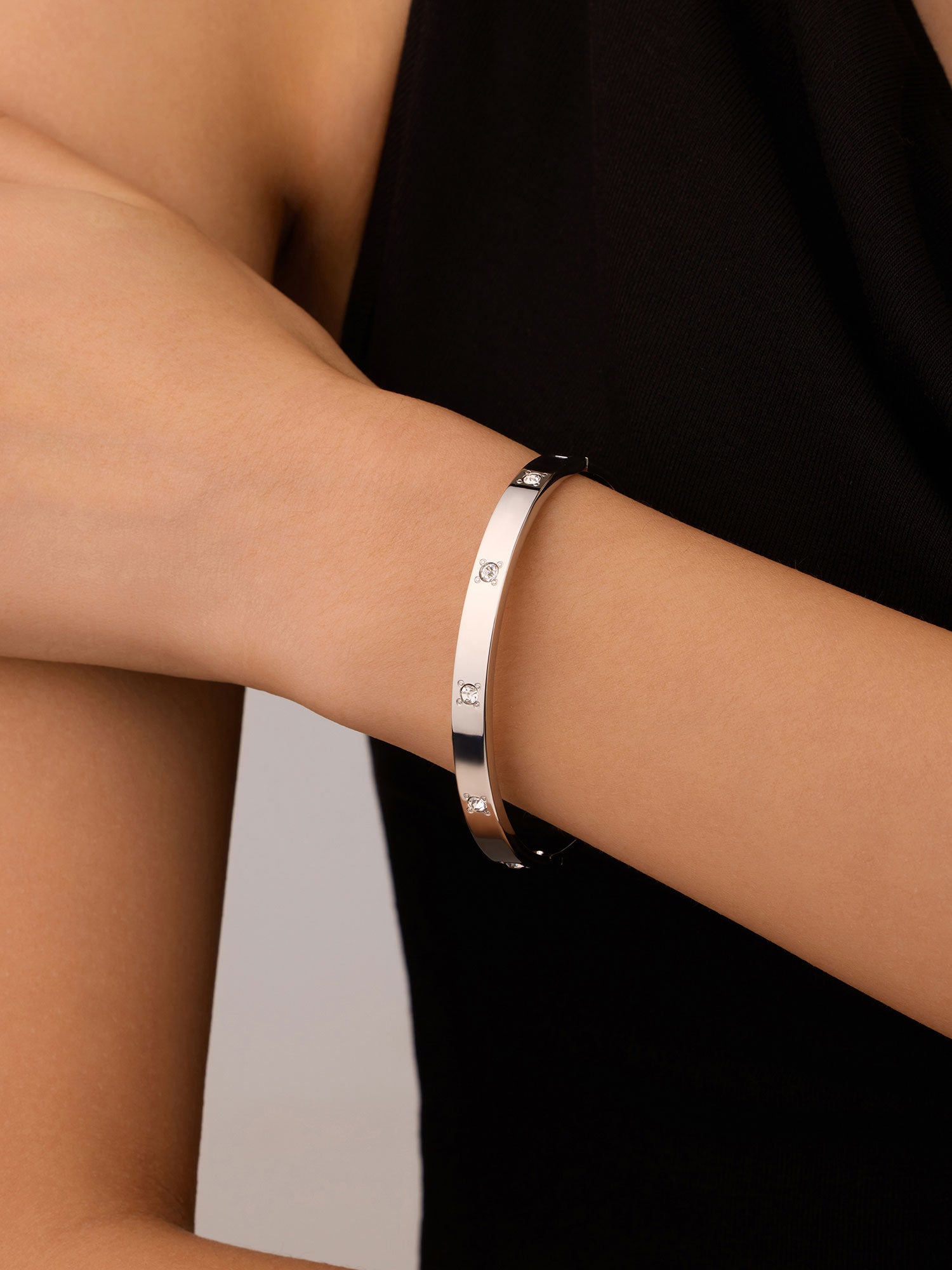 Bracelete com zircónias Prateado