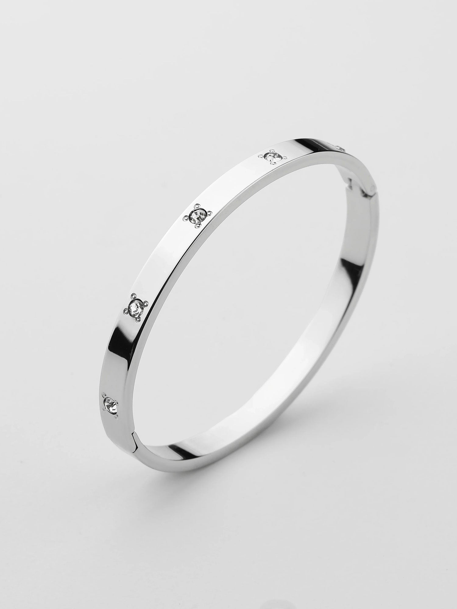 Bracelete com zircónias Prateado
