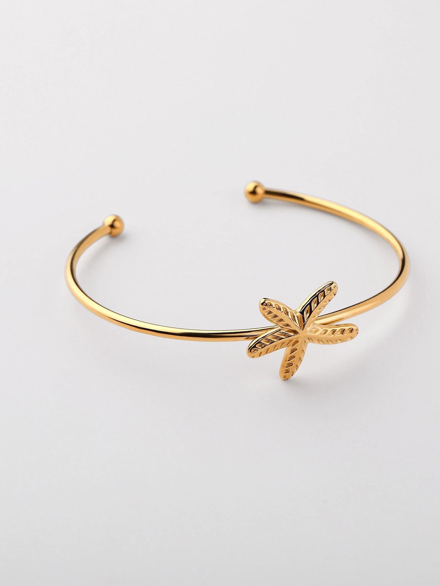 Bracelete aberto estrela-do-mar Dourado
