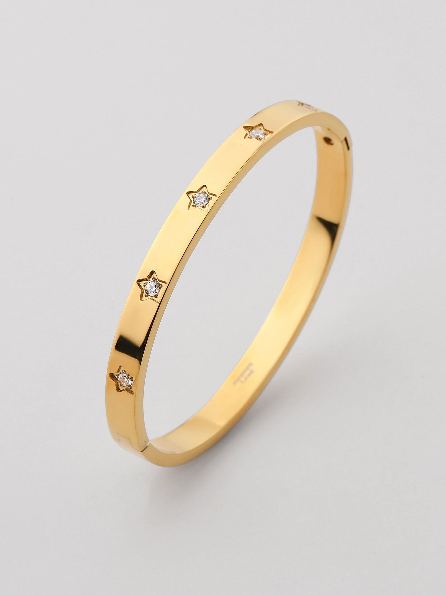 Bracelete fino com zircónia Bañado en Oro